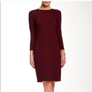 Vince burgundy vine bucle dress